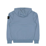 Stone Island Organic Cotton Fleece Zip Up Hoodie Sweater Dark Blue Tracksuit Tops L1S156100061-S0051 V0024 Detail View 2 | GATE
