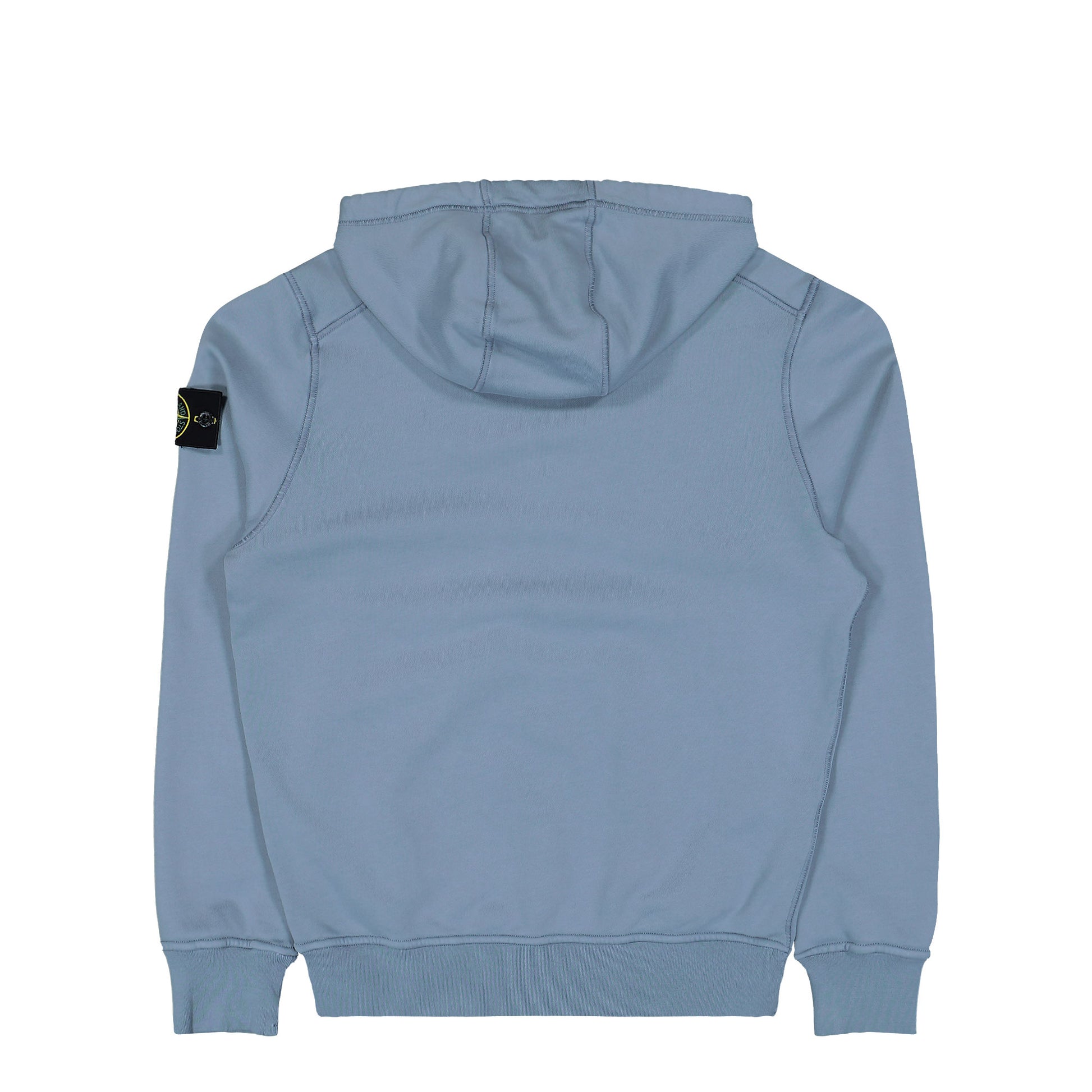 Stone Island Organic Cotton Fleece Zip Up Hoodie Sweater Dark Blue Tracksuit Tops L1S156100061-S0051 V0024 Detail View 2 | GATE
