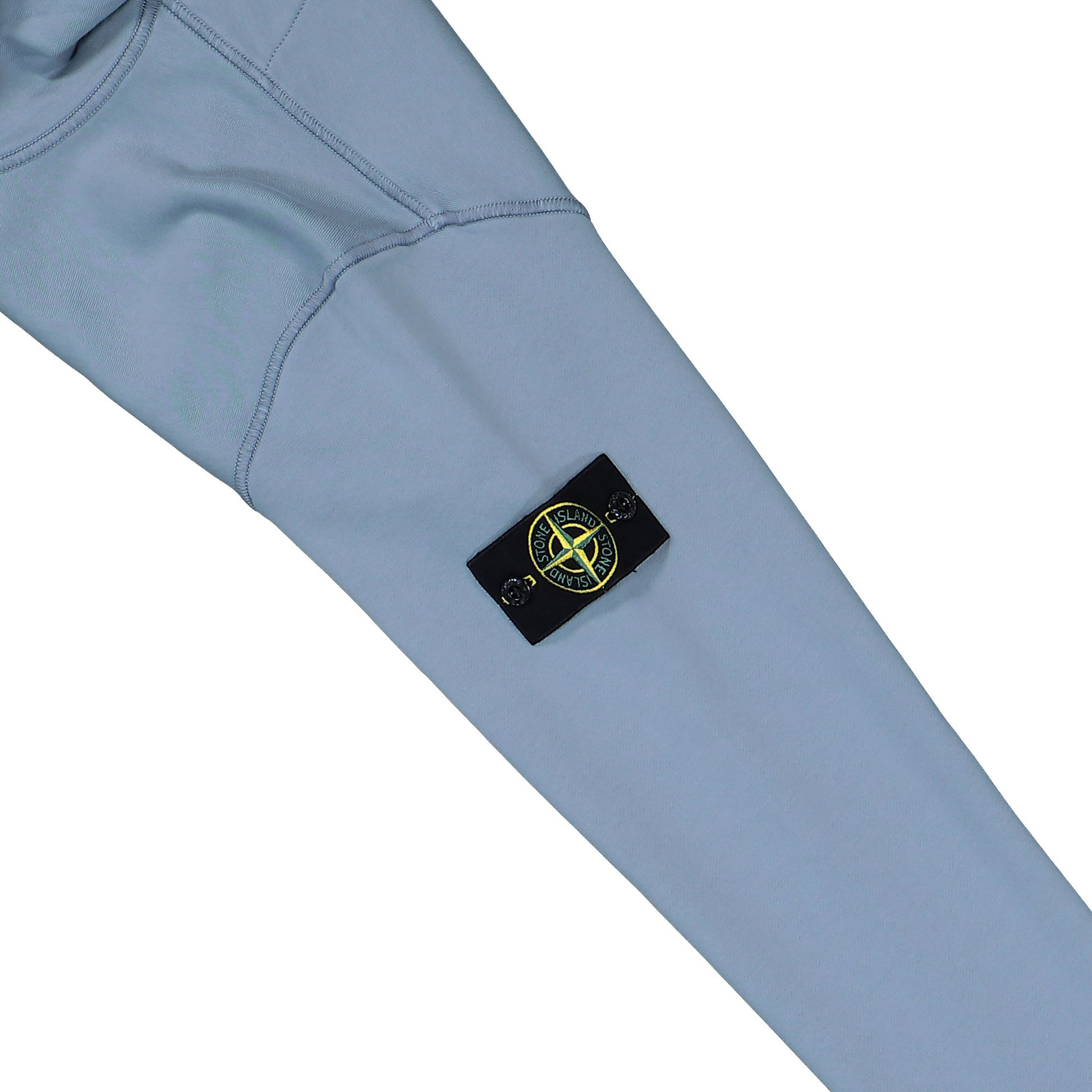 Stone Island Organic Cotton Fleece Zip Up Hoodie Sweater Dark Blue Tracksuit Tops L1S156100061-S0051 V0024 Detail View 5 | GATE
