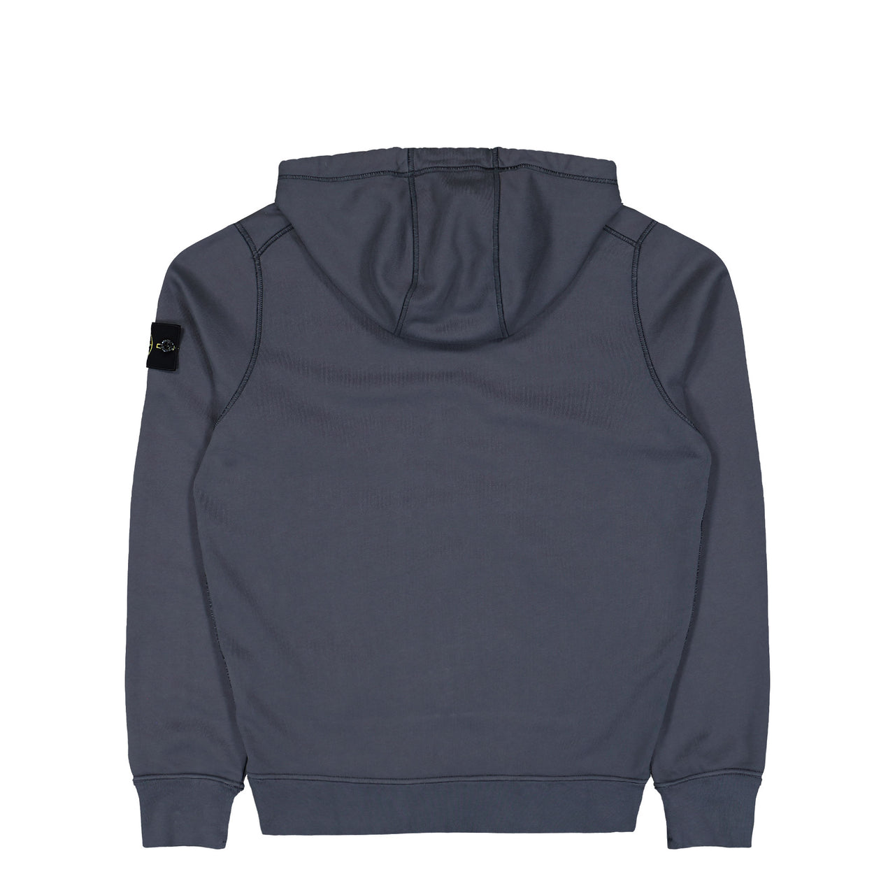 Stone Island Organic Cotton Fleece Zip Up Hoodie Sweater Blue Grey Tracksuit Tops L1S156100061-S0051 V002D Detail View 1 | GATE
