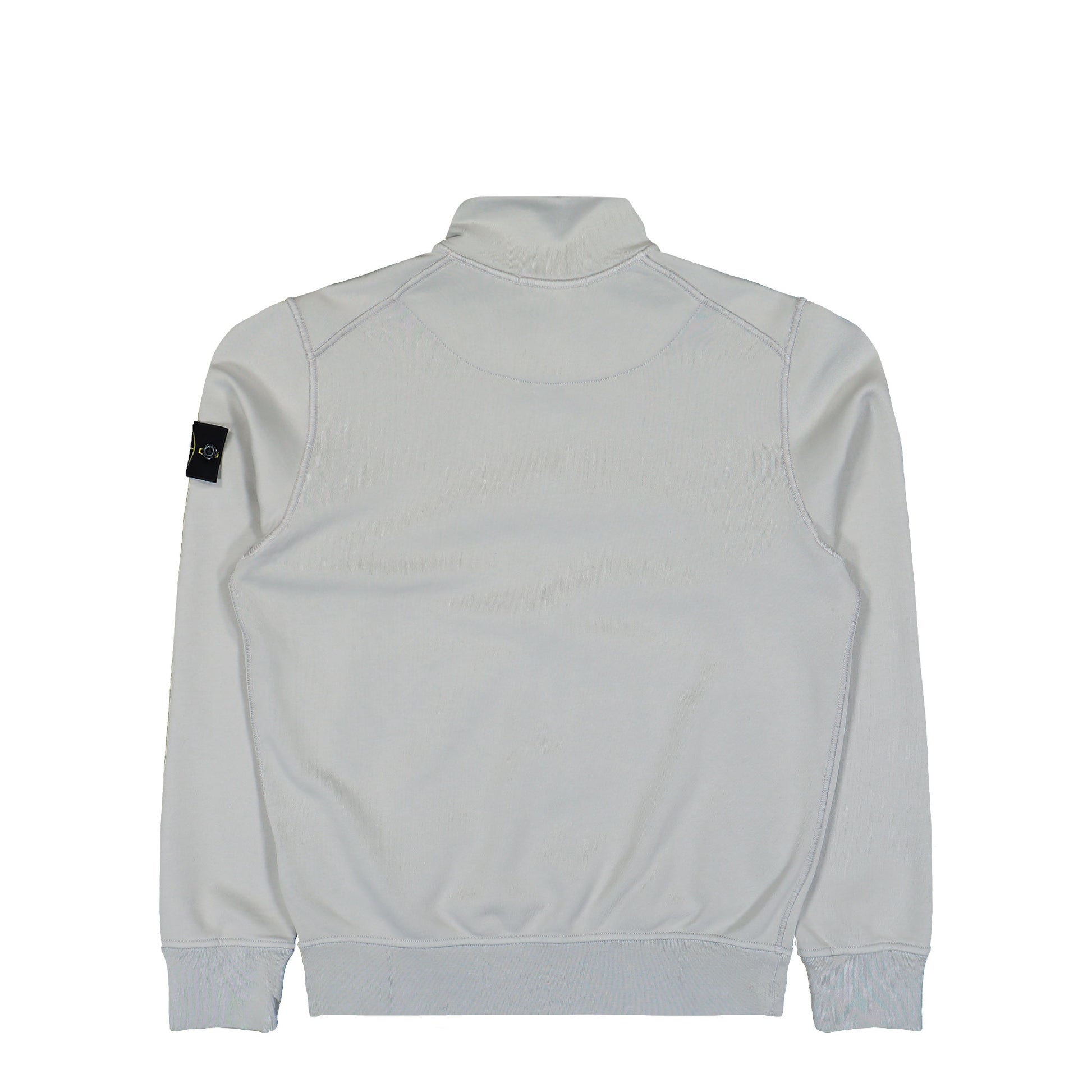 Stone Island Organic Cotton Fleece Zip Up Cardigan Pearl Grey Tracksuit Tops L1S156100063-S0051 V0061 Detail View 2 | GATE
