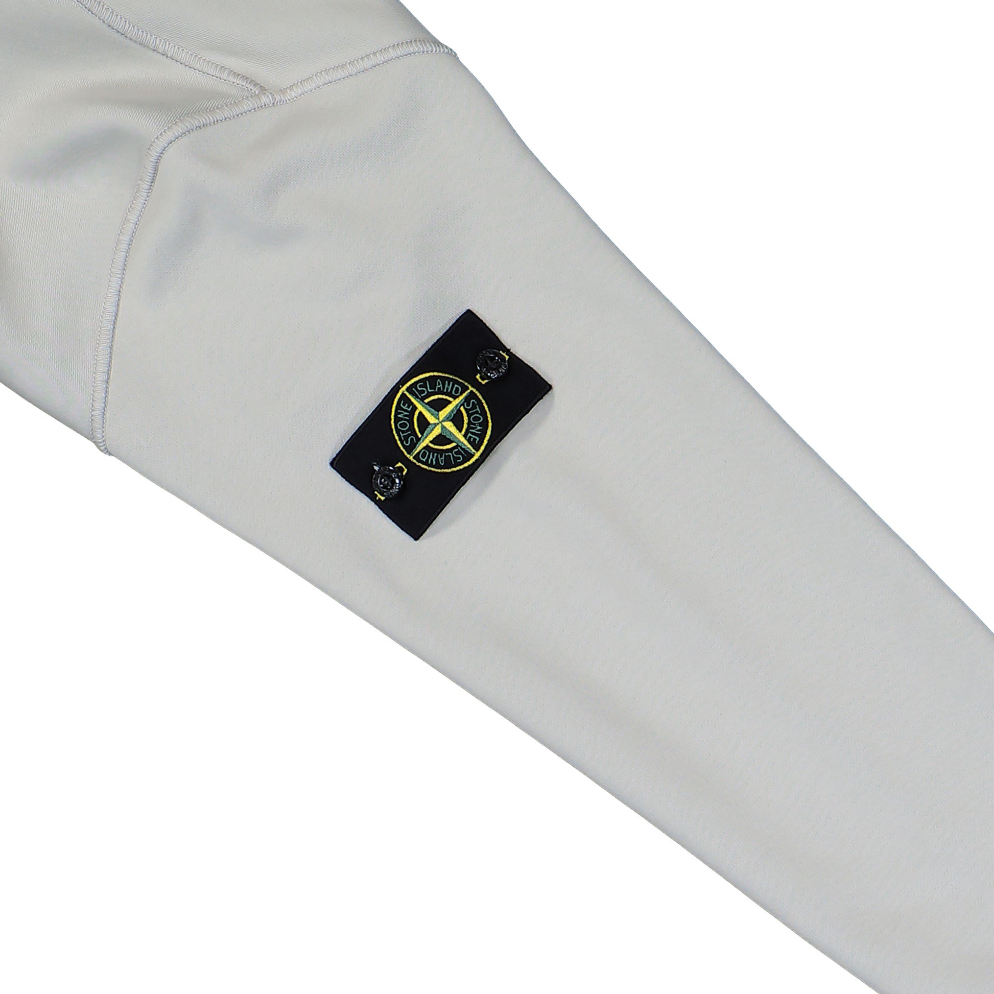 Stone Island Organic Cotton Fleece Zip Up Cardigan Pearl Grey Tracksuit Tops L1S156100063-S0051 V0061 Detail View 5 | GATE
