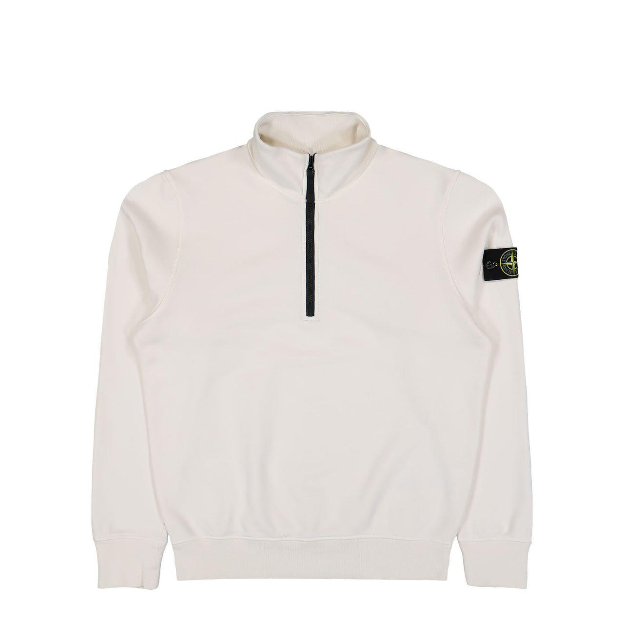 Stone Island Quarter Zip LS Polo Sweatshirt Ivory  Sweatshirts L1S156100070-S0051 V0093  Detail View 1 | GATE
