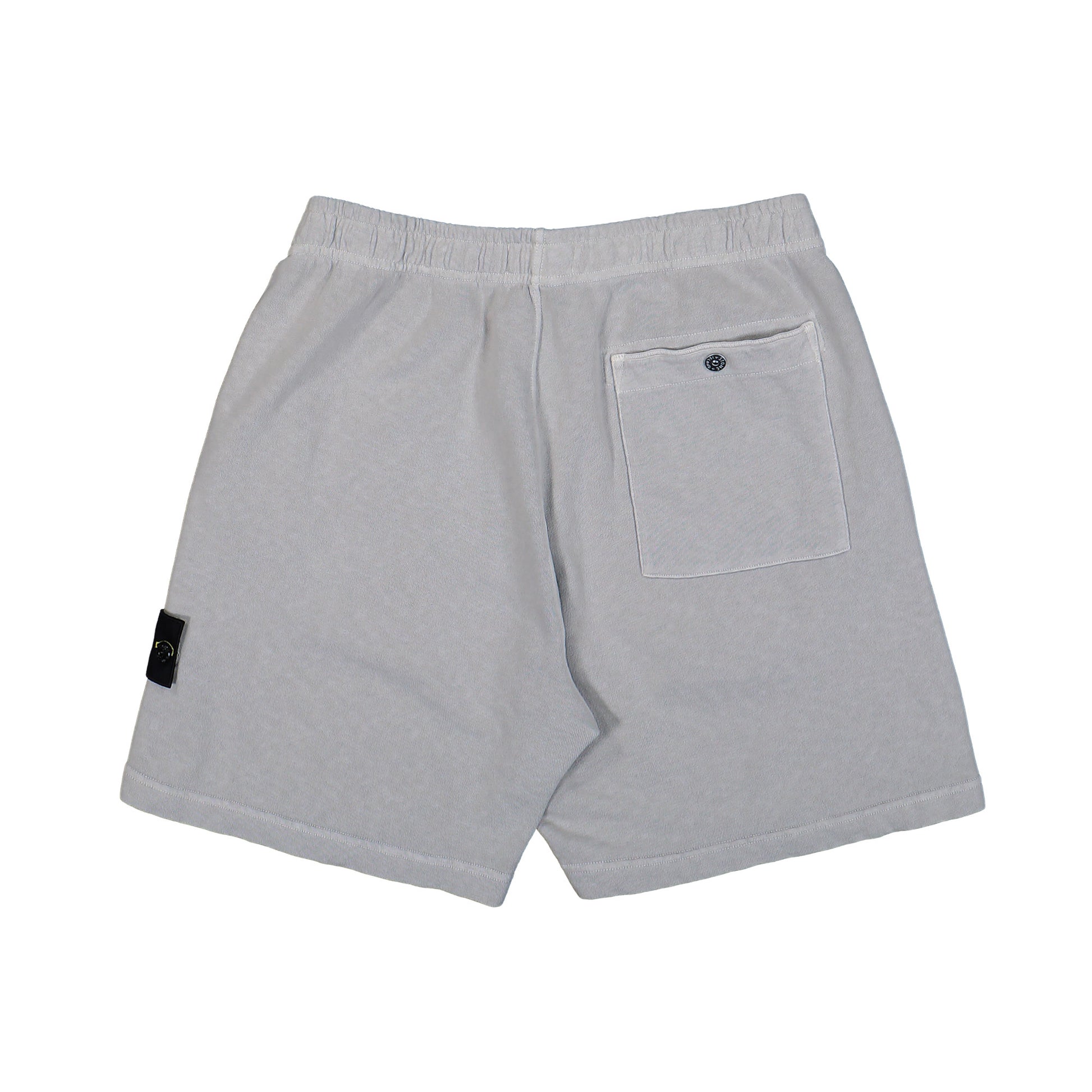 Stone Island Malfile Fleece Old Effect Shorts Pearl Grey Shorts L1S156200014-S0060 V0161 Detail View 2 | GATE
