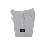 Stone Island Malfile Fleece Old Effect Shorts Pearl Grey Shorts L1S156200014-S0060 V0161 Detail View 3 | GATE
