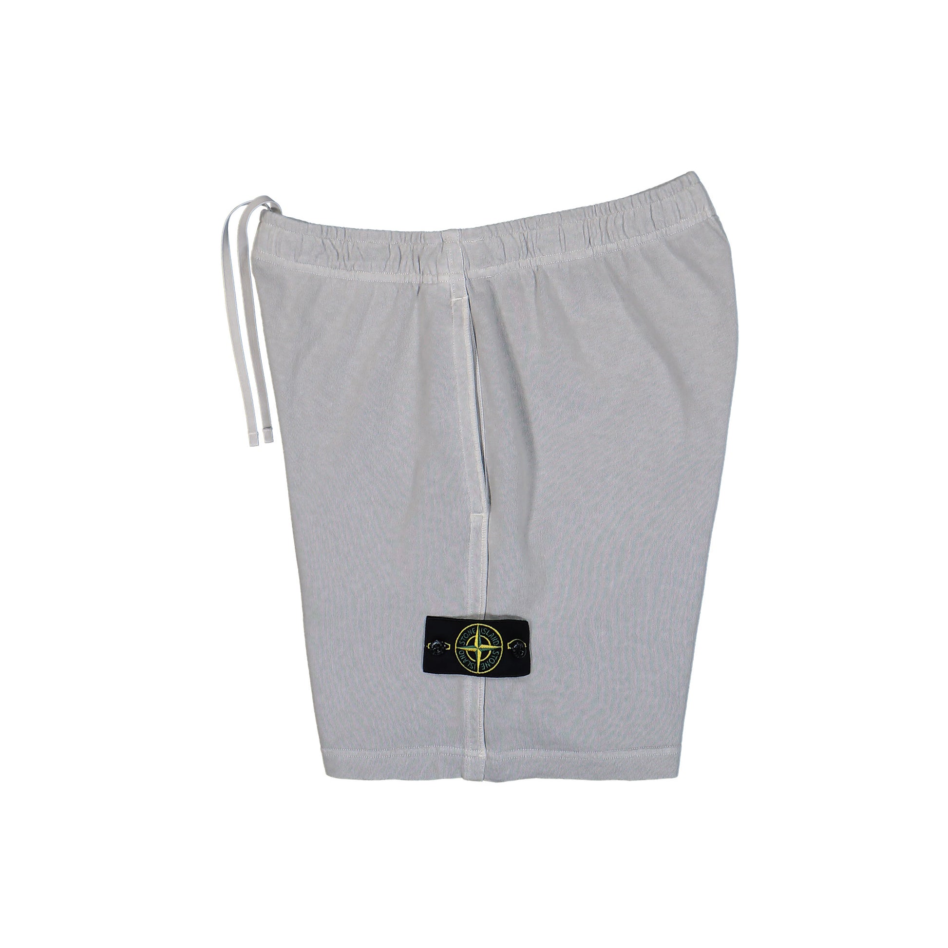 Stone Island Malfile Fleece Old Effect Shorts Pearl Grey Shorts L1S156200014-S0060 V0161 Detail View 3 | GATE
