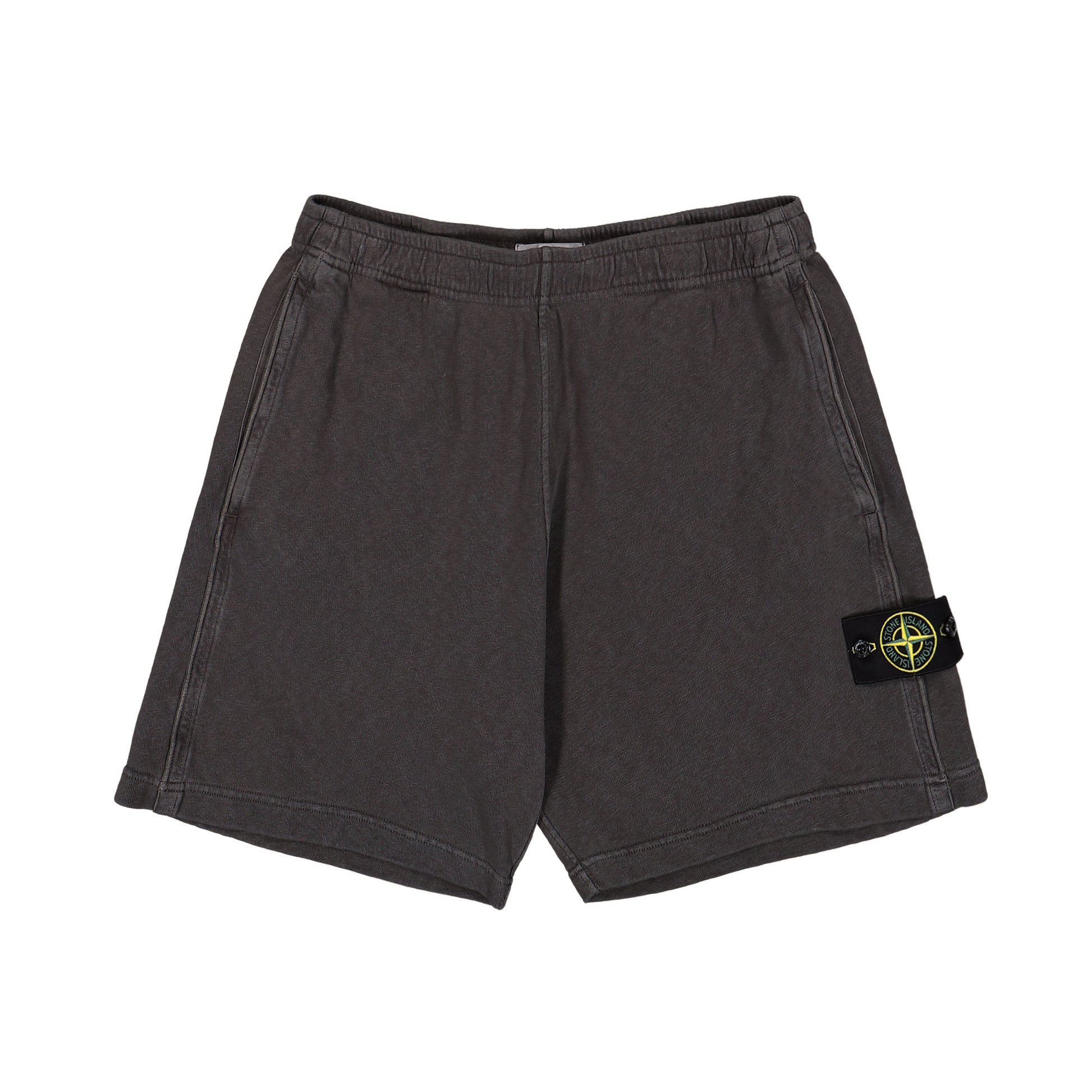 Stone Island Malfile Fleece Old Effect Shorts Charcoal  Shorts L1S156200014-S0060 V0165 Detail View 1 | GATE
