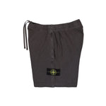 Stone Island Malfile Fleece Old Effect Shorts Charcoal  Shorts L1S156200014-S0060 V0165 Detail View 3 | GATE
