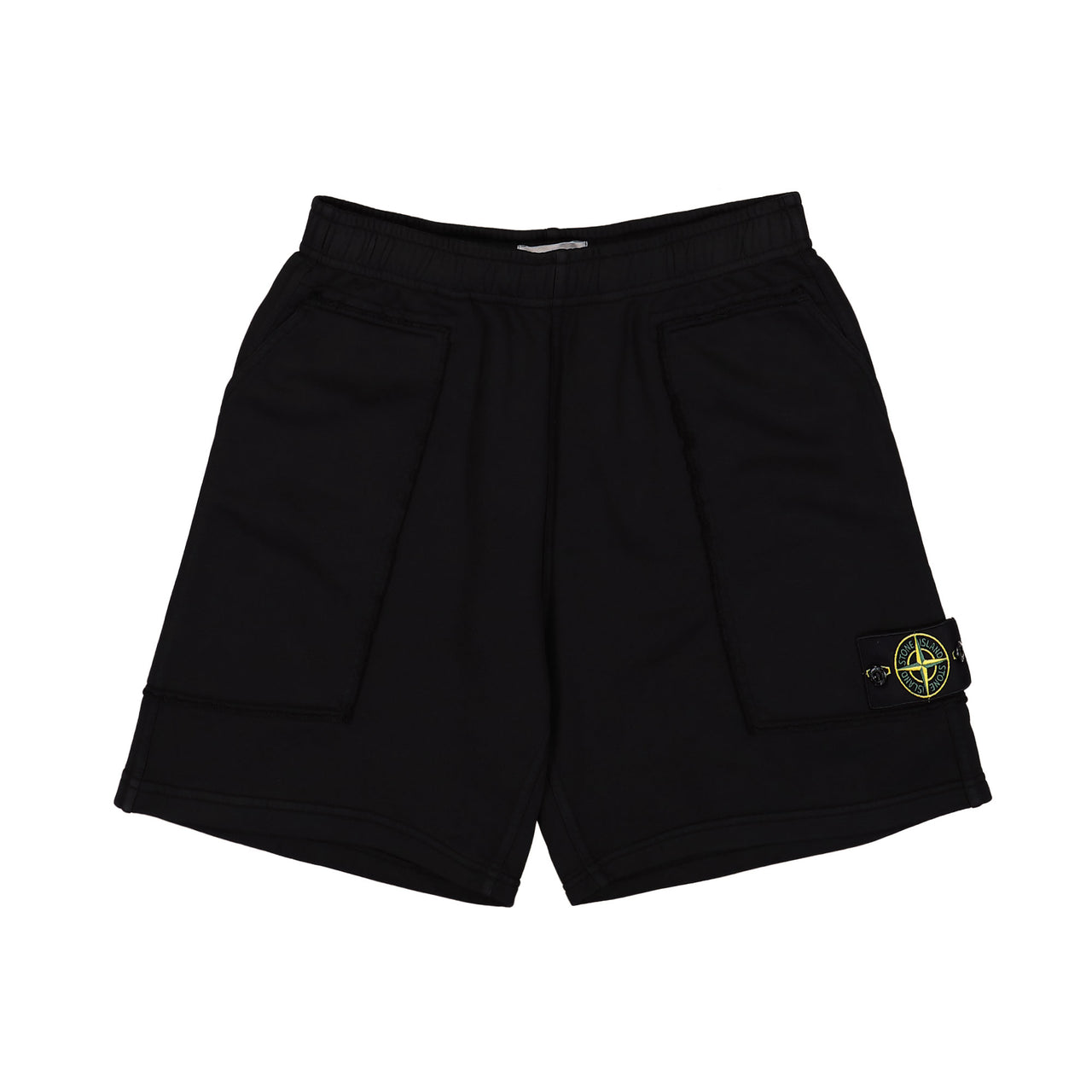 Stone Island Organic Cotton Fleece Shorts Black  Shorts L1S156200022-S0051 V0029 Detail View 1 | GATE

