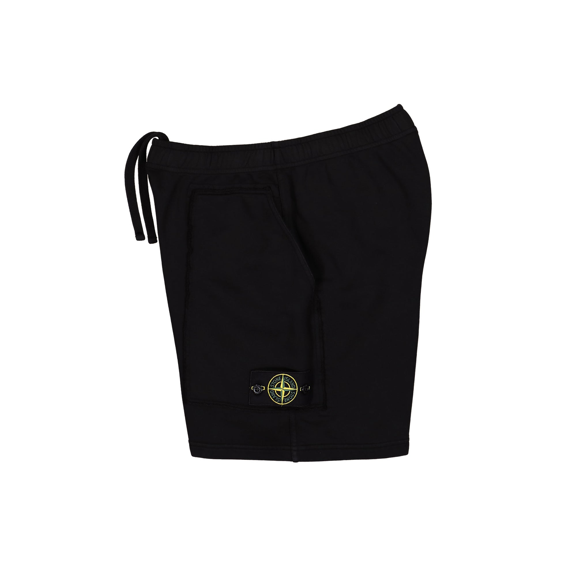 Stone Island Organic Cotton Fleece Shorts Black  Shorts L1S156200022-S0051 V0029 Detail View 3 | GATE
