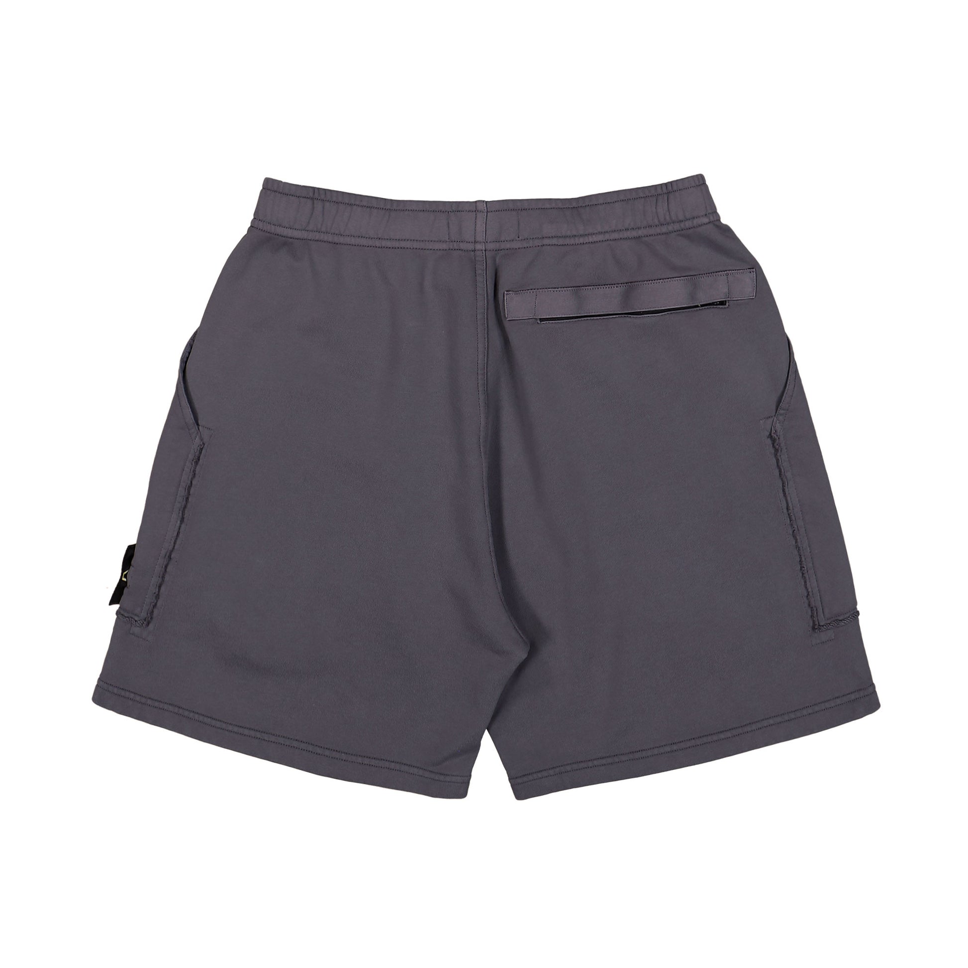 Stone Island Organic Cotton Fleece Shorts Blue Grey Shorts L1S156200022-S0051 V002D Detail View 2 | GATE
