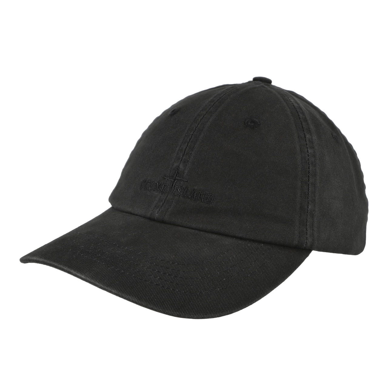Stone Island Brushed Cotton Gabardine Hat Baseball Cap Black Caps L1S159100002-S0106 V0029 Detail View 1 | GATE
