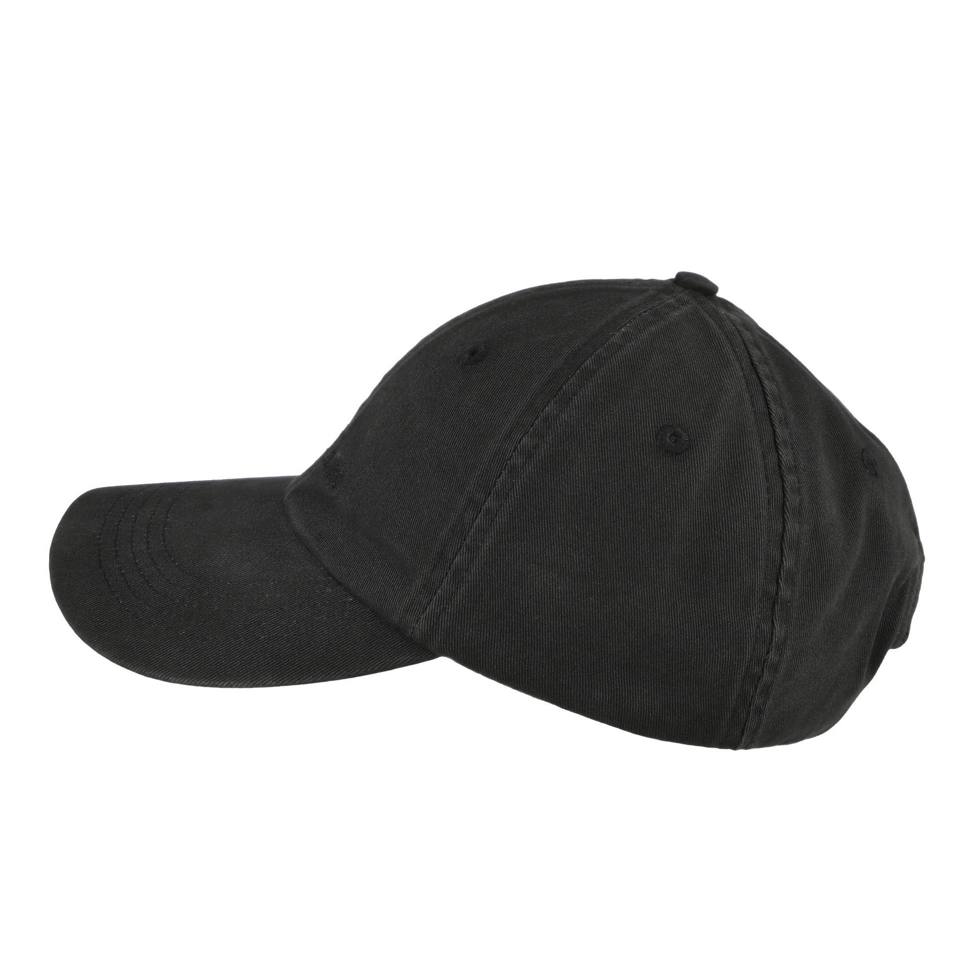 Stone Island Brushed Cotton Gabardine Hat Baseball Cap Black Caps L1S159100002-S0106 V0029 Detail View 2 | GATE
