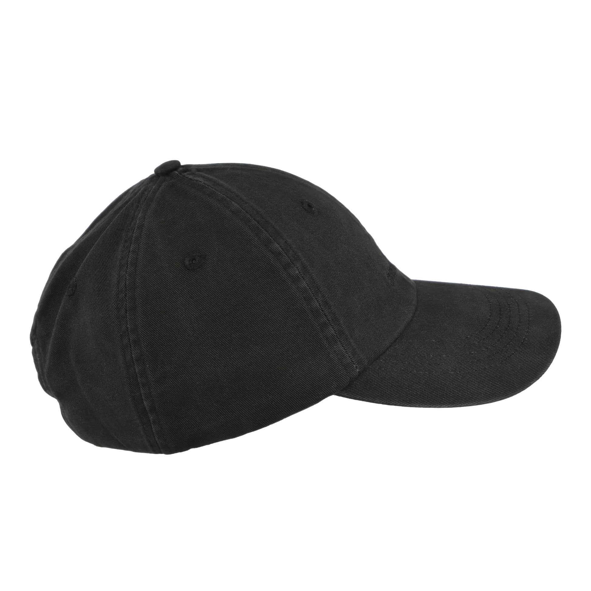 Stone Island Brushed Cotton Gabardine Hat Baseball Cap Black Caps L1S159100002-S0106 V0029 Detail View 3 | GATE
