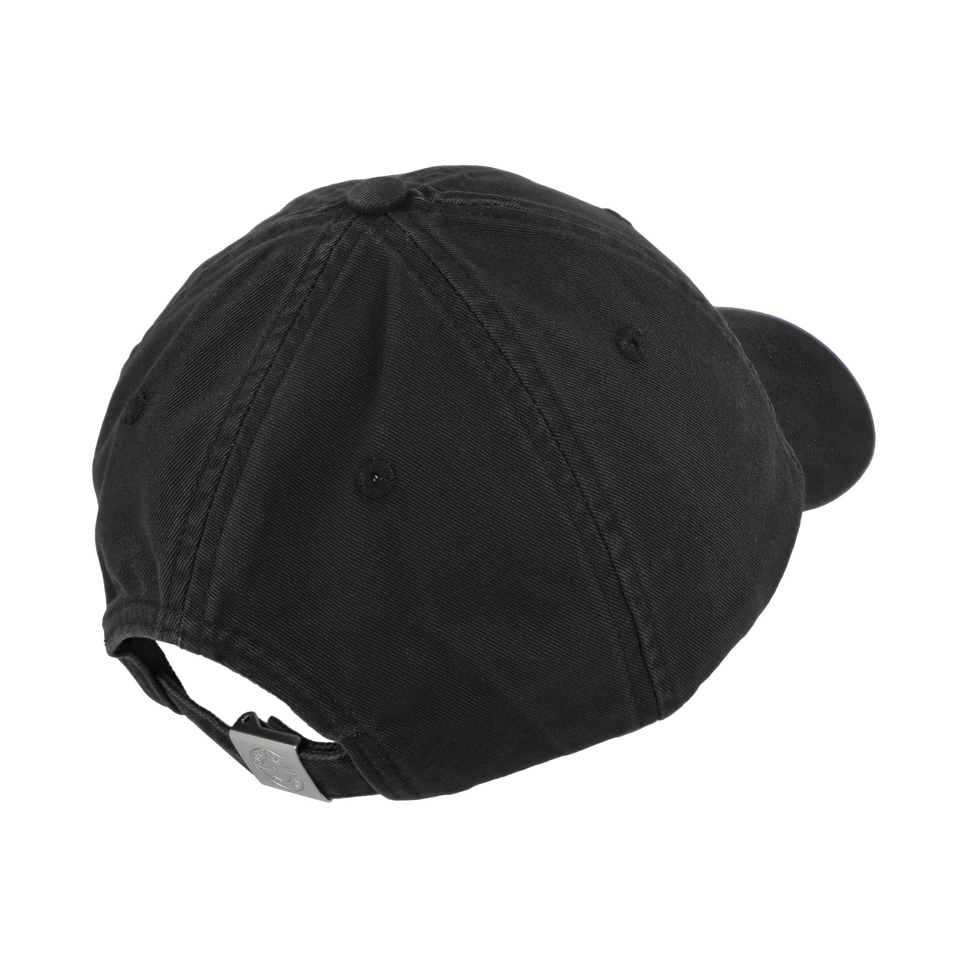 Stone Island Brushed Cotton Gabardine Hat Baseball Cap Black Caps L1S159100002-S0106 V0029 Detail View 5 | GATE
