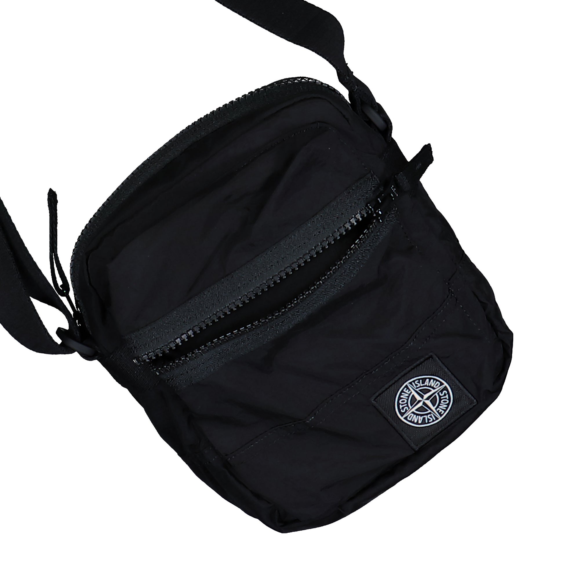 Stone Island Coated Nylon Metal In Econyl Cross Body Bag Black Cross Body Bags L1S159200015-S0251 V0029  Detail View 3 | GATE
