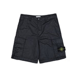 Stone Island Organic Look Nylon Panama TC Cargo Bermuda Black Shorts L1S15L100001-S0069 V0029 Detail View 1 | GATE
