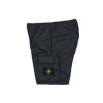 Stone Island Organic Look Nylon Panama TC Cargo Bermuda Black Shorts L1S15L100001-S0069 V0029 Detail View 3 | GATE
