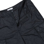 Stone Island Organic Look Nylon Panama TC Cargo Bermuda Black Shorts L1S15L100001-S0069 V0029 Detail View 4 | GATE
