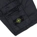 Stone Island Organic Look Nylon Panama TC Cargo Bermuda Black Shorts L1S15L100001-S0069 V0029 Detail View 6 | GATE
