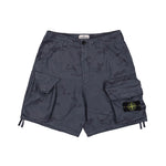 Stone Island Bermuda Loose Wide Shorts Blue Grey Shorts L1S15L100009-S00E9 V002D Detail View 1 | GATE

