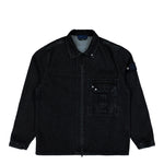 Stone Island Black Cotton Zip-Up Denim Overshirt Black Medium Wash Shirts L2S141200002-S0J32 VJ902 Detail View 1 | GATE