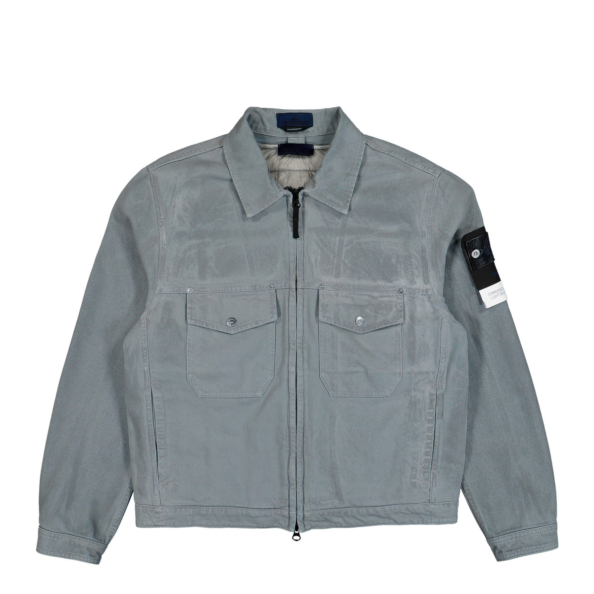 Stone Island Indigo Denim Grainy Wash Five-Pocket Jeans Grey Jackets L2S144100002-S0J28 V0060 Detail View 1 | GATE