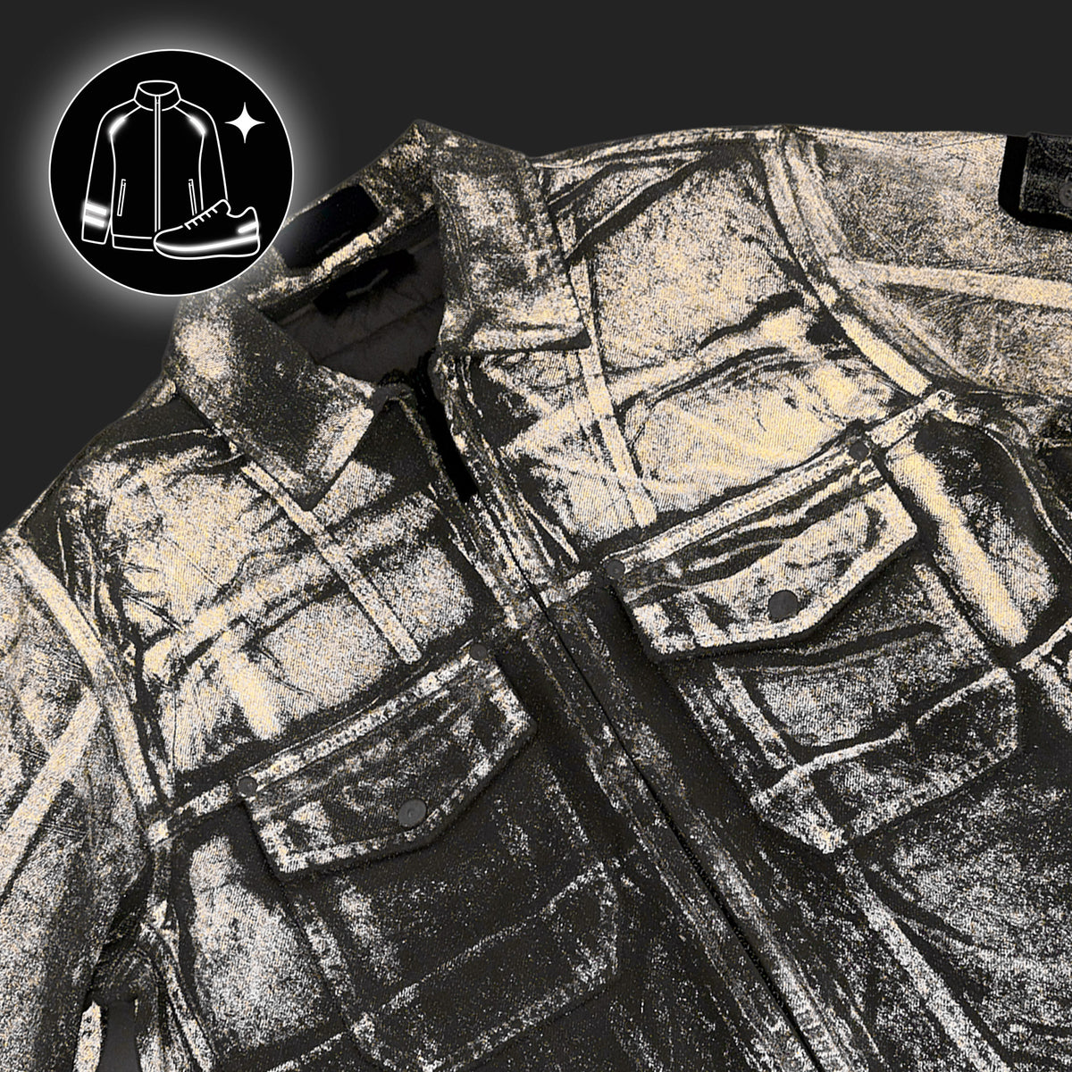 Stone Island Indigo Denim Grainy Wash Five-Pocket Jeans Grey Jackets L2S144100002-S0J28 V0060 Detail View 3 | GATE