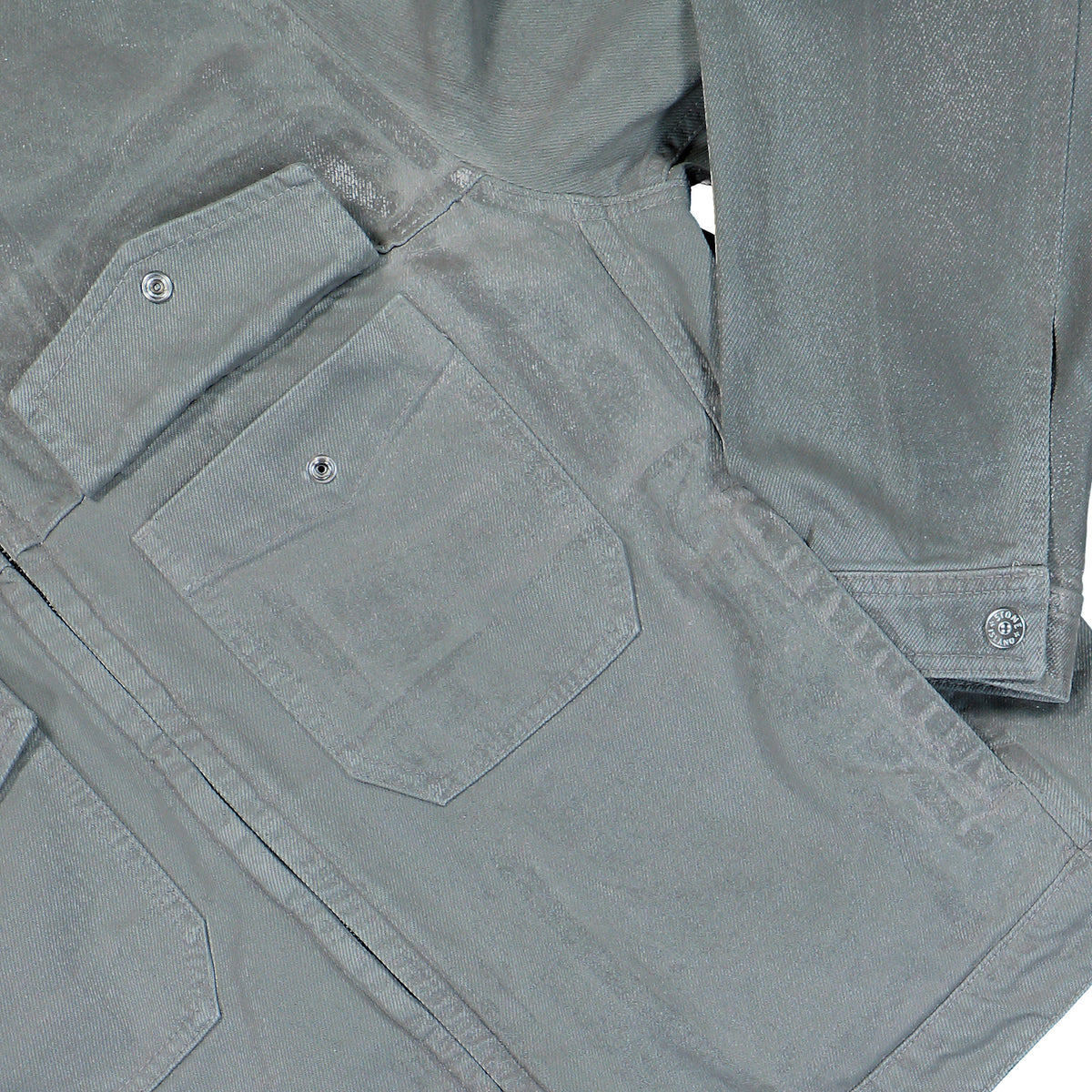 Stone Island Indigo Denim Grainy Wash Five-Pocket Jeans Grey Jackets L2S144100002-S0J28 V0060 Detail View 6 | GATE