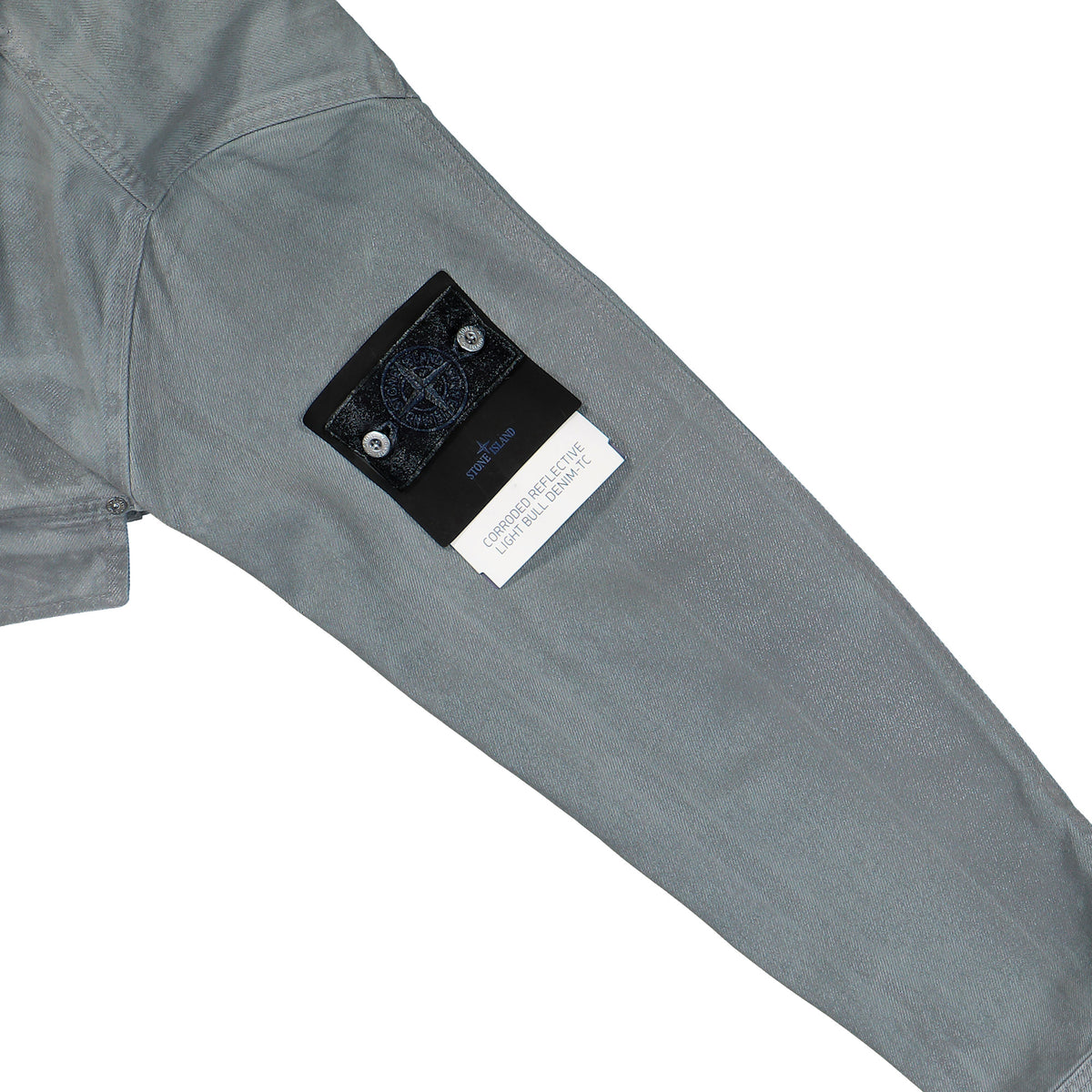 Stone Island Indigo Denim Grainy Wash Five-Pocket Jeans Grey Jackets L2S144100002-S0J28 V0060 Detail View 7 | GATE
