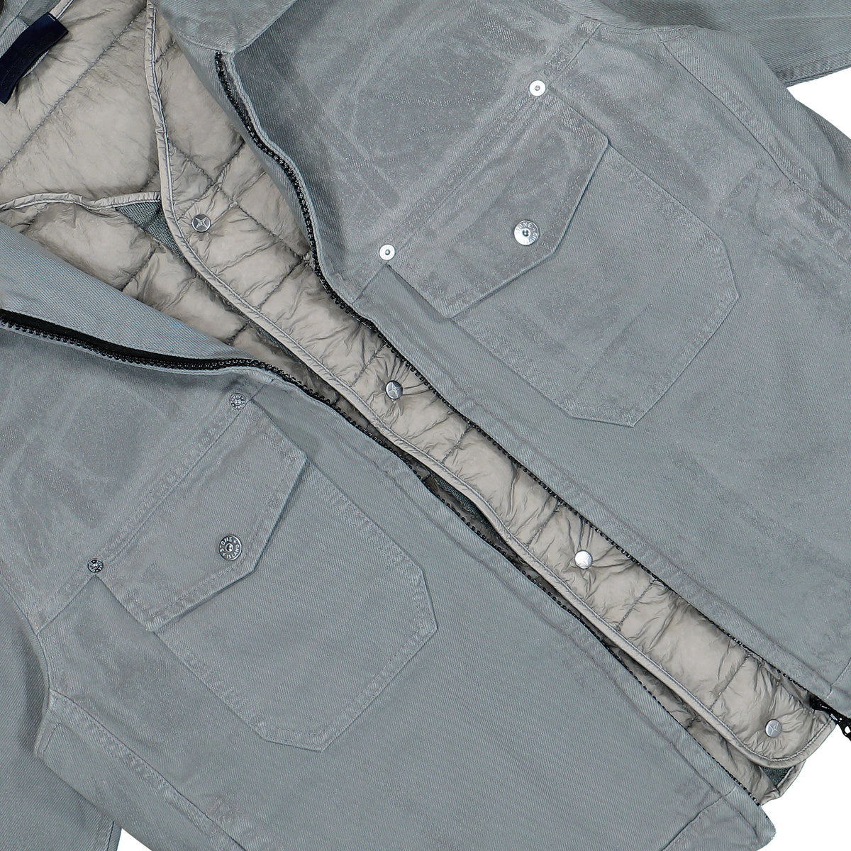 Stone Island Indigo Denim Grainy Wash Five-Pocket Jeans Grey Jackets L2S144100002-S0J28 V0060 Detail View 8 | GATE