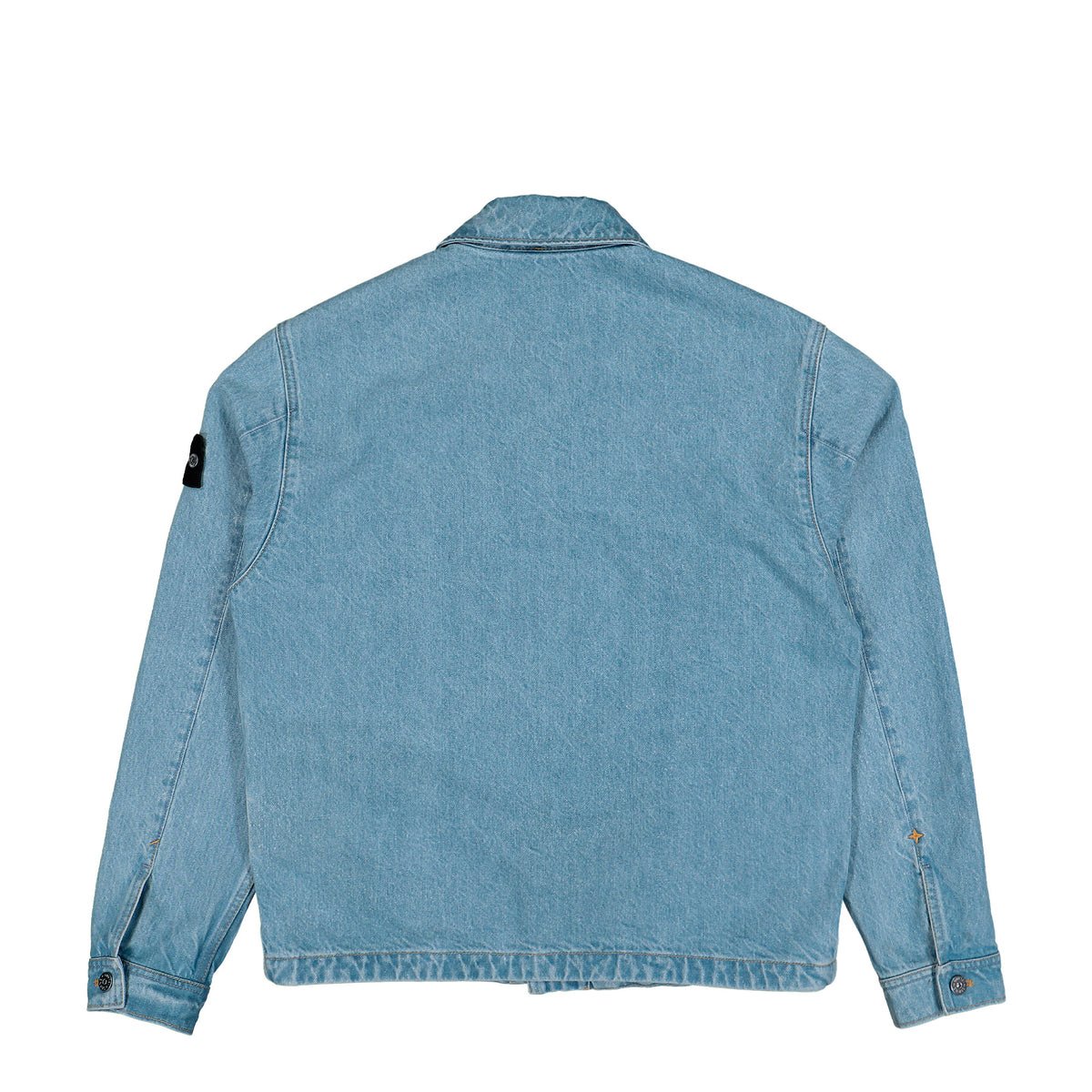 Stone Island Coach Jacket W Button Fastening Blue Light Wash Jackets L2S144100006-S0J33 VJ204 Detail View 2 | GATE
