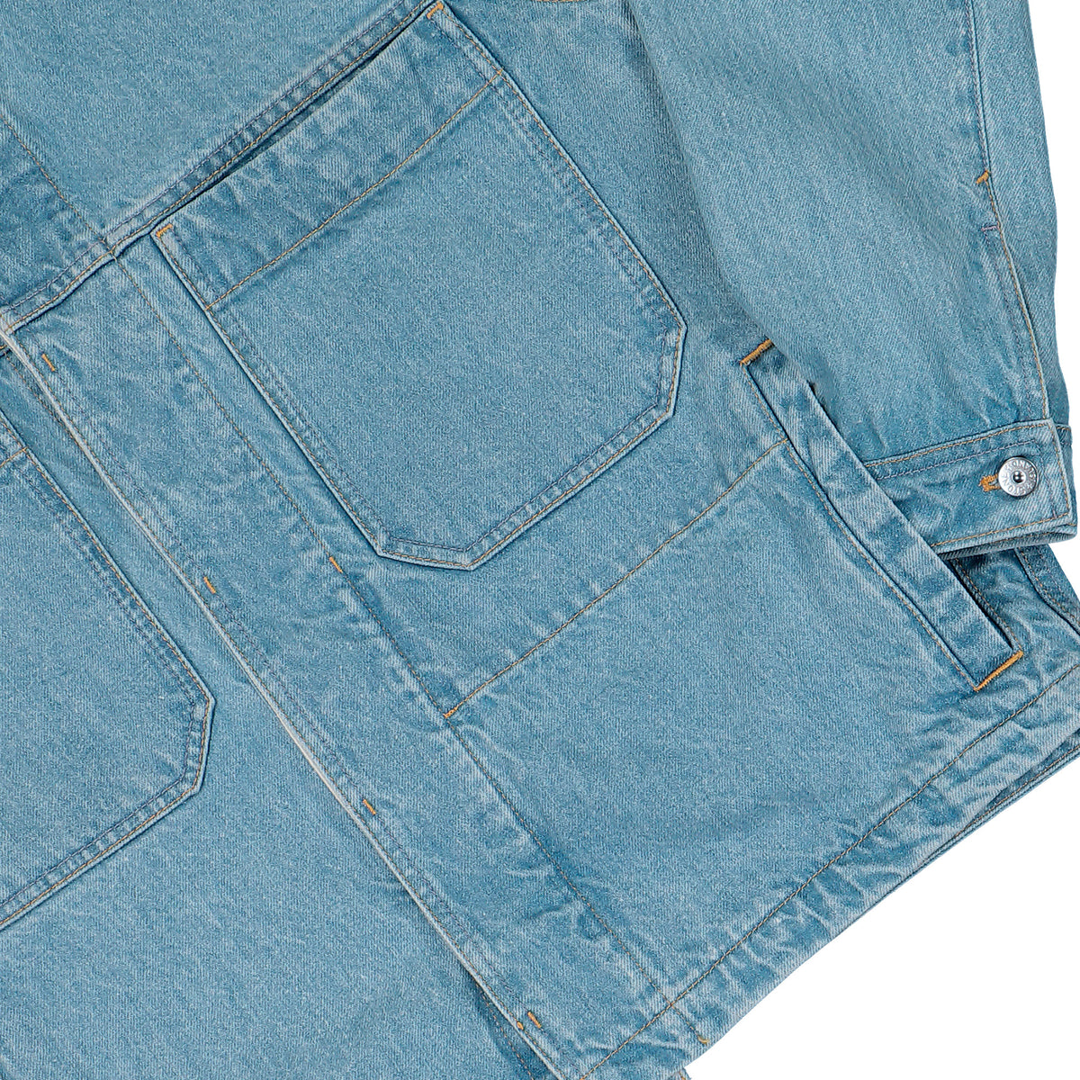 Stone Island Coach Jacket W Button Fastening Blue Light Wash Jackets L2S144100006-S0J33 VJ204 Detail View 4 | GATE