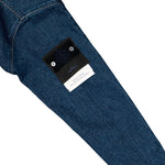 Stone Island Grainy Wash Indigo Denim Biker Jacket Blue Medium Wash Jackets L2S144100006-S0J34 VJ202 Detail View 5 | GATE