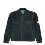 Stone Island Laser Pigment Indigo Denim Biker Jacket Blue Black Jackets L2S144100006-S0J40 VJ229 Detail View 1 | GATE