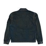 Stone Island Laser Pigment Indigo Denim Biker Jacket Blue Black Jackets L2S144100006-S0J40 VJ229 Detail View 2 | GATE