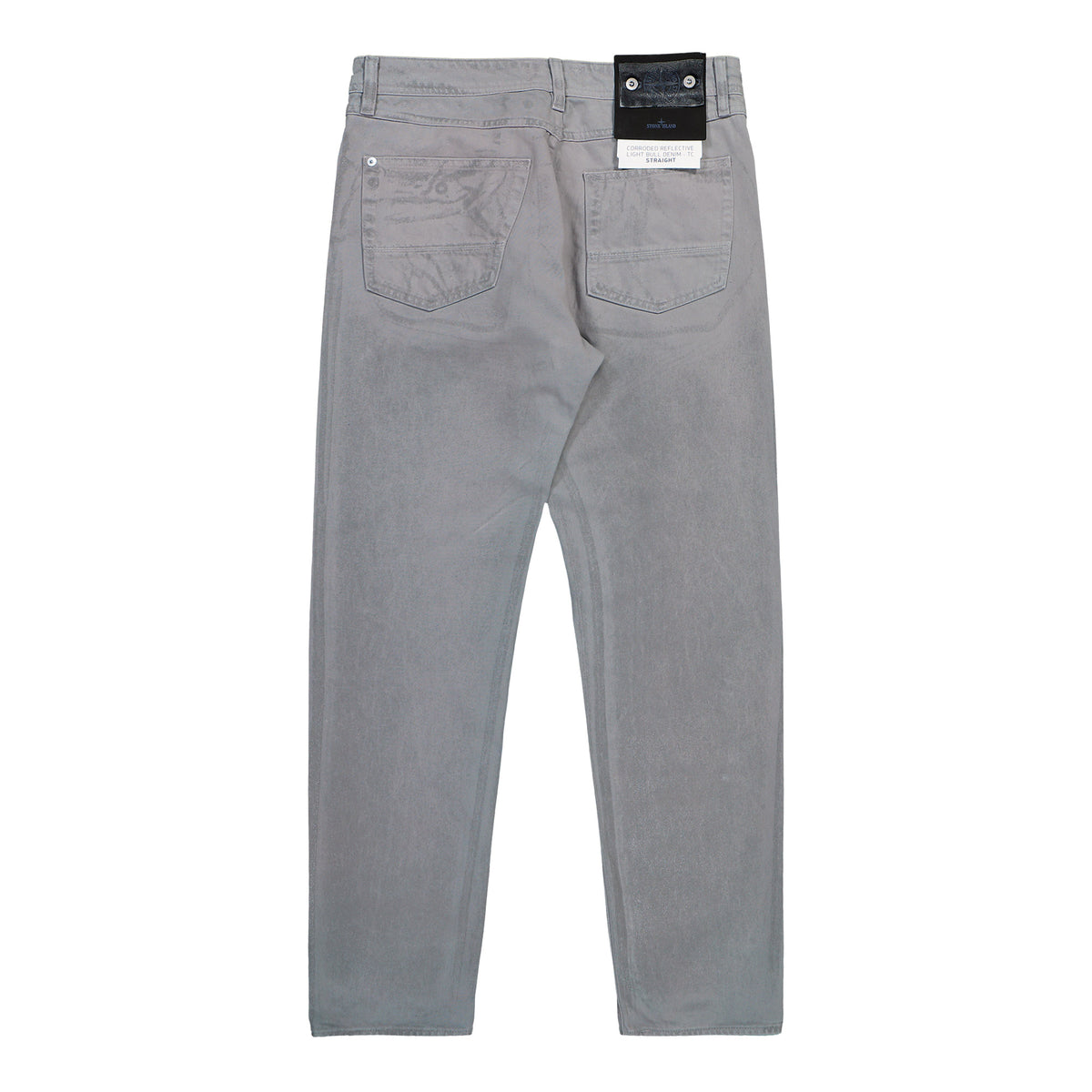 Stone Island Light Bull Denim-TC Reflective Lamination Jeans Grey Denim L2S14J100005-S0J28 V0060 Detail View 2 | GATE