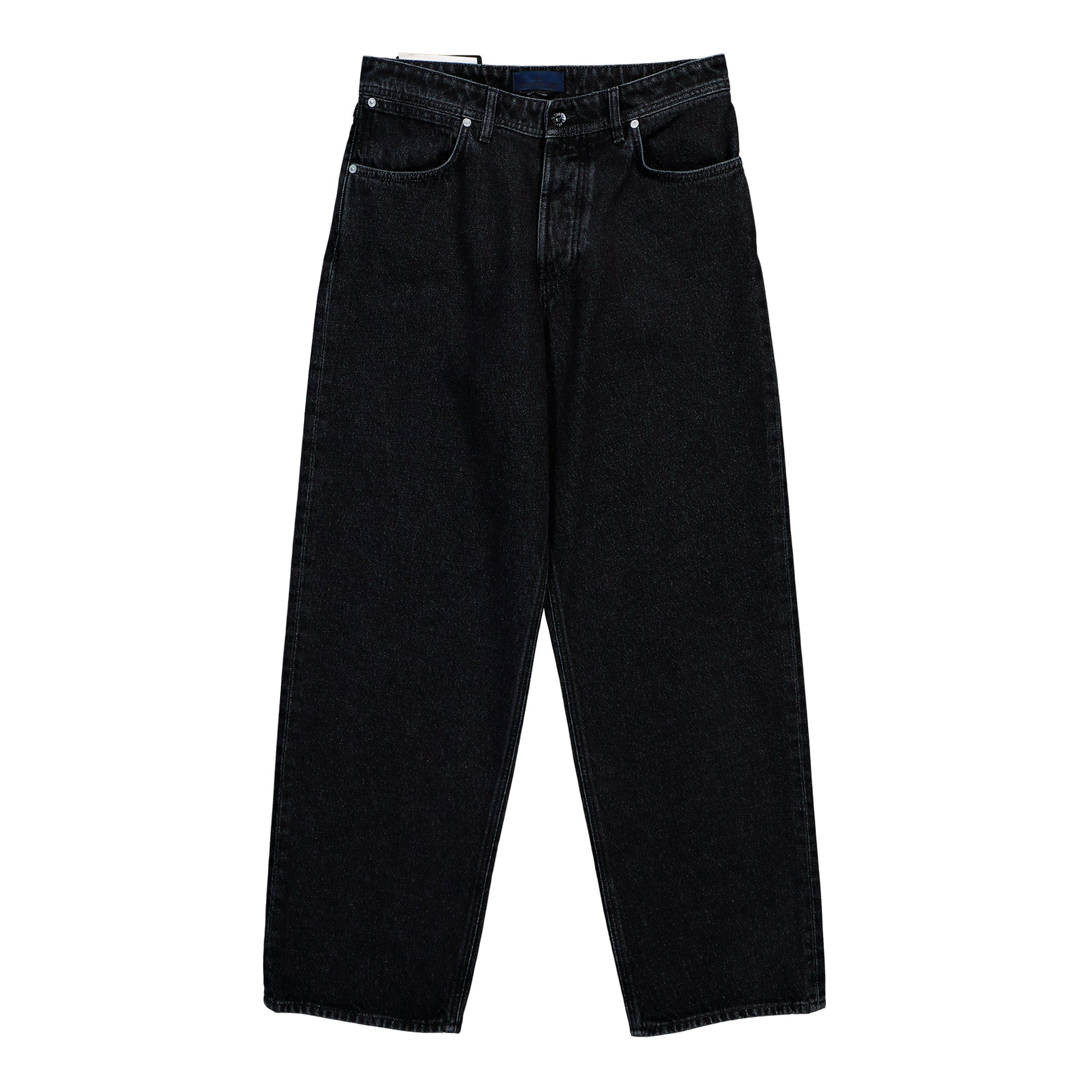 Stone Island Loose-Fit Grainy Wash Black Denim Trousers Black Medium Wash Denim L2S14J100006-S0J32 VJ902 Detail View 1 | GATE