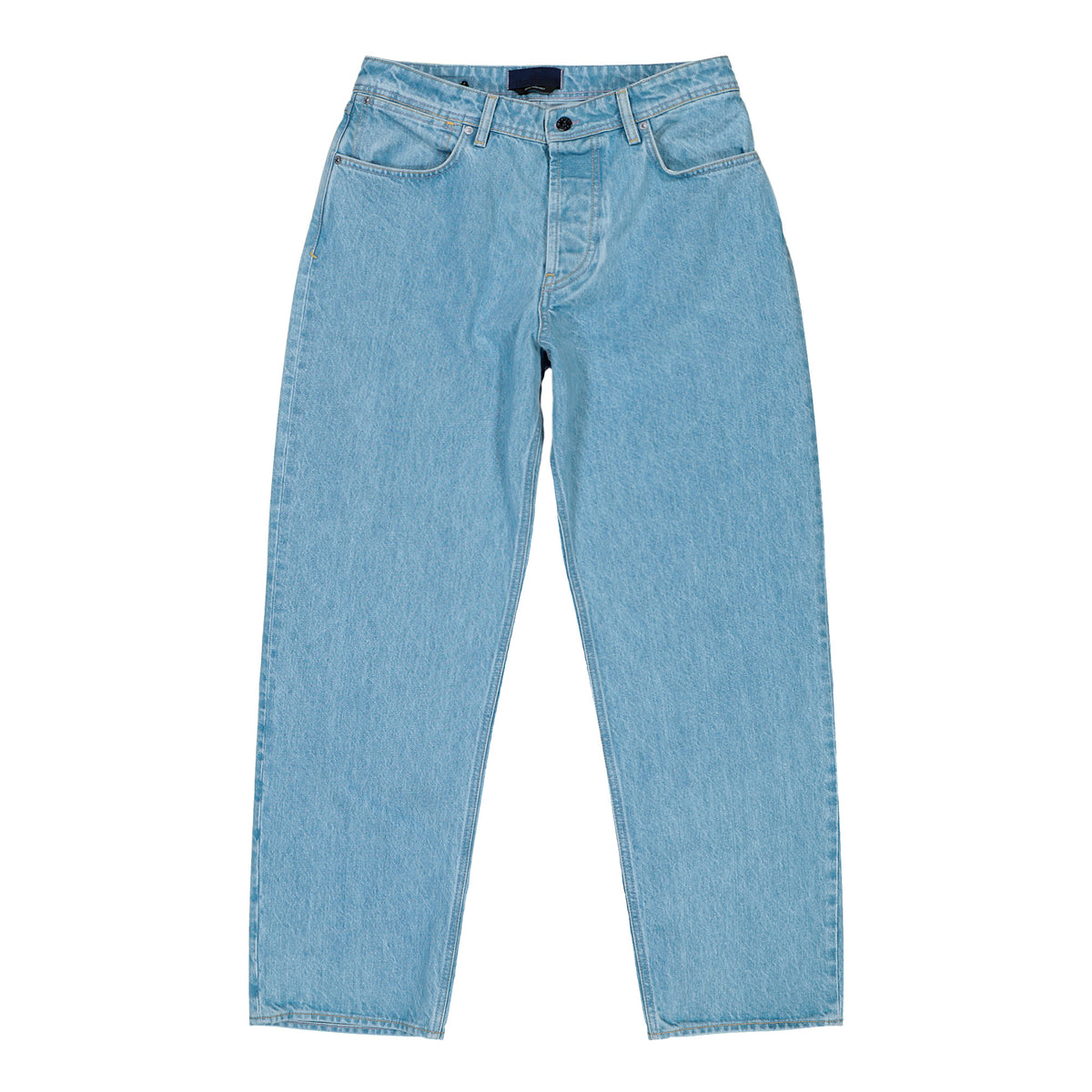 Stone Island Indigo Denim Grainy Wash Five-Pocket Jeans Blue Light Wash Denim L2S14J100006-S0J33 VJ204 Detail View 1 | GATE
