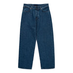 Stone Island Loose-Fit Grainy Wash Indigo Denim Trousers Blue Medium Wash Denim L2S14J100006-S0J34 VJ202 Detail View 1 | GATE