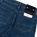 Stone Island Loose-Fit Grainy Wash Indigo Denim Trousers Blue Medium Wash Denim L2S14J100006-S0J34 VJ202 Detail View 5 | GATE
