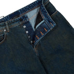 Stone Island Loose-Fit Laser Pigment Indigo Denim Trousers Blue Black Denim L2S14J100006-S0J40 VJ229 Detail View 4 | GATE