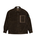 Stone Island Comfort-Fit Snap-Front Corduroy Overshirt With Chest Pocket Coal Grey Shirts L2S154100013-S0483 V0029 Detail View 1 | GATE
