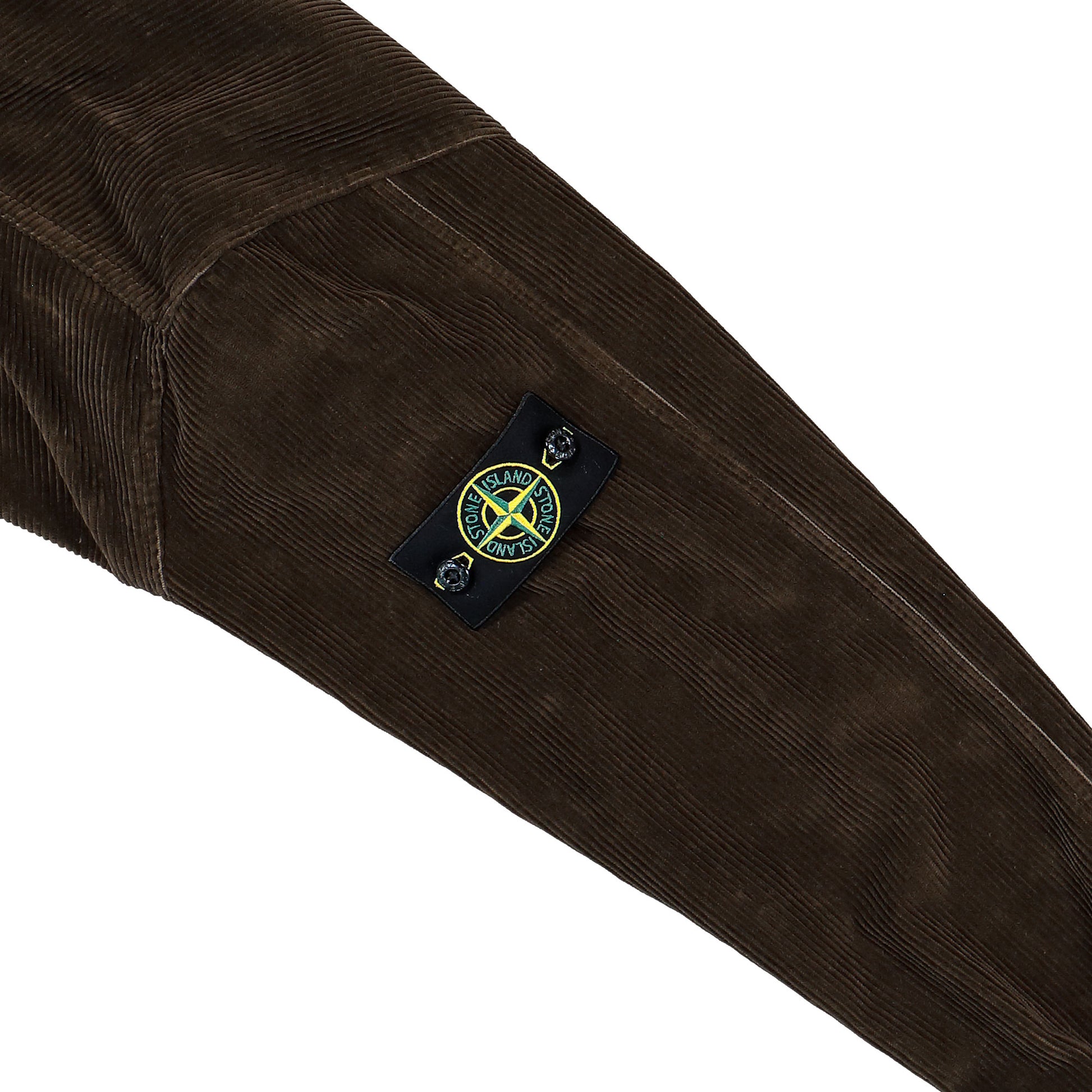 Stone Island Comfort-Fit Snap-Front Corduroy Overshirt With Chest Pocket Coal Grey Shirts L2S154100013-S0483 V0029 Detail View 4 | GATE