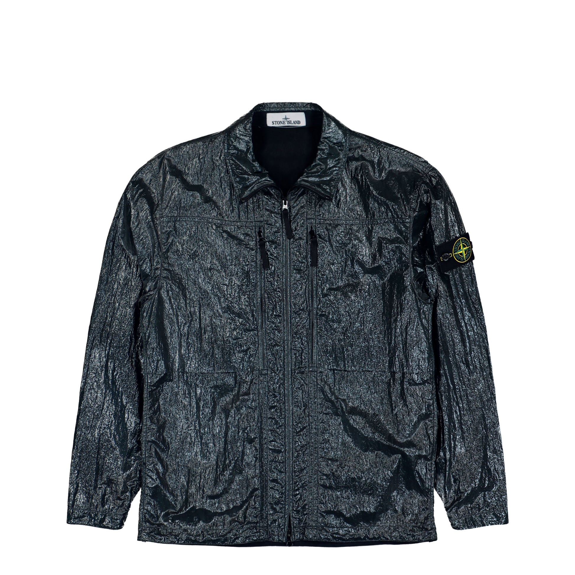 Stone Island Overshirt W Polyurethanic Resin Coating Black Jackets L2S151200031-S0445 V005S Detail View 1 | GATE