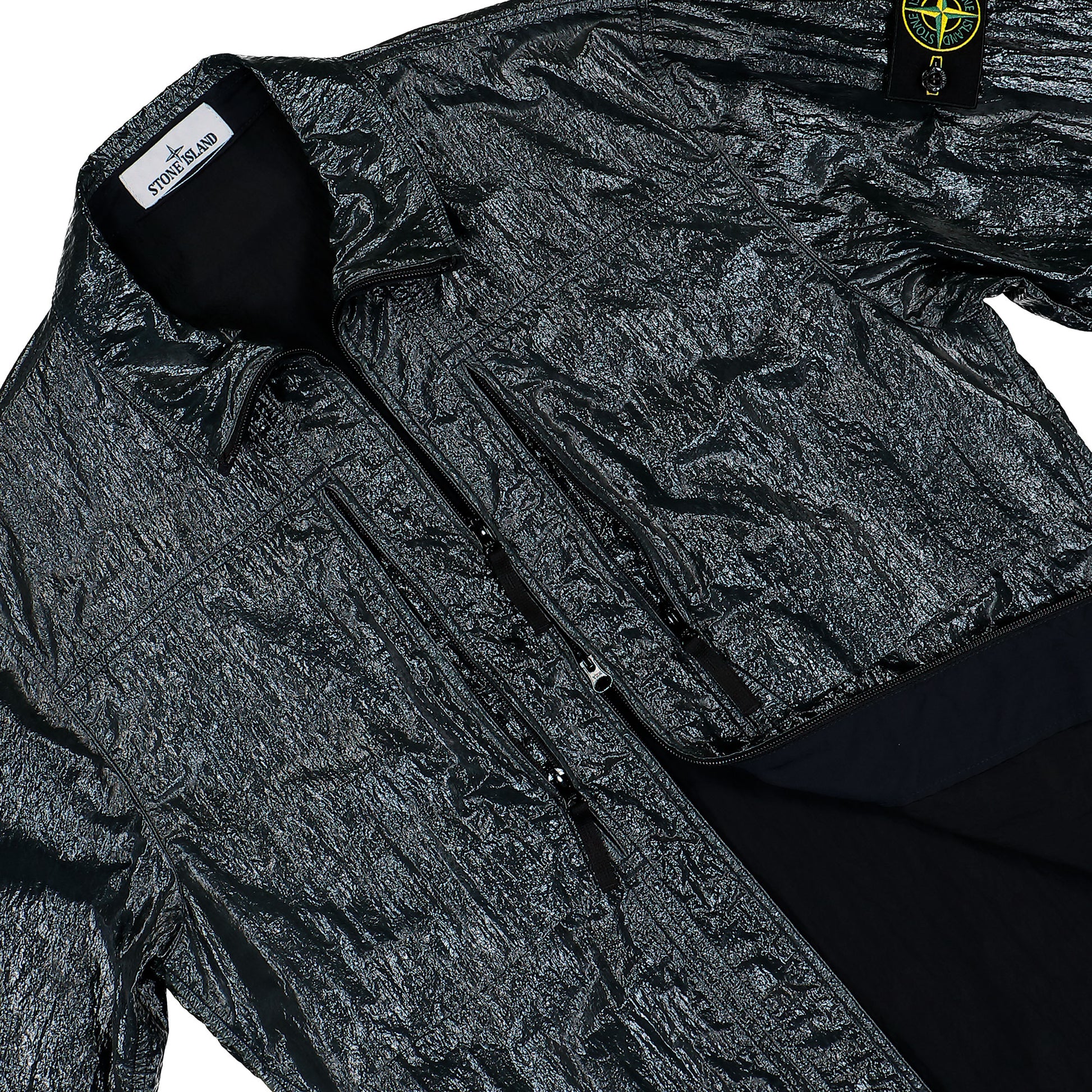Stone Island Overshirt W Polyurethanic Resin Coating Black Jackets L2S151200031-S0445 V005S Detail View 3 | GATE