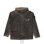 Stone Island Laser Forest Camo Crinkle Reps-TC Zip-Up Overshirt Biscuit Jackets L2S151200038-S0E16 V0094 Detail View 1 | GATE