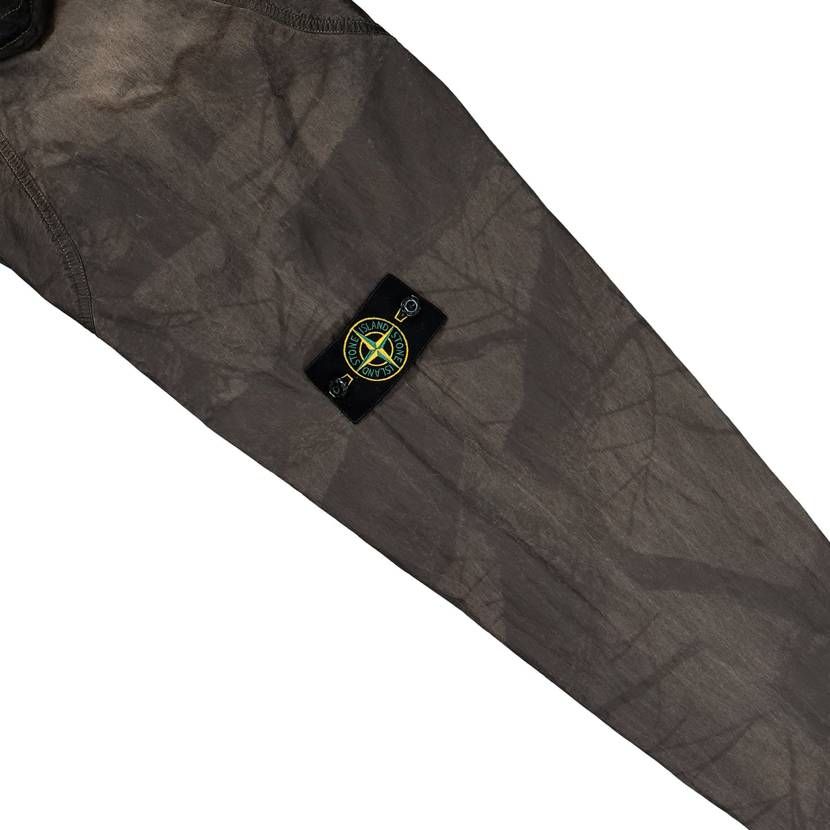 Stone Island Laser Forest Camo Crinkle Reps-TC Zip-Up Overshirt Biscuit Jackets L2S151200038-S0E16 V0094 Detail View 5 | GATE
