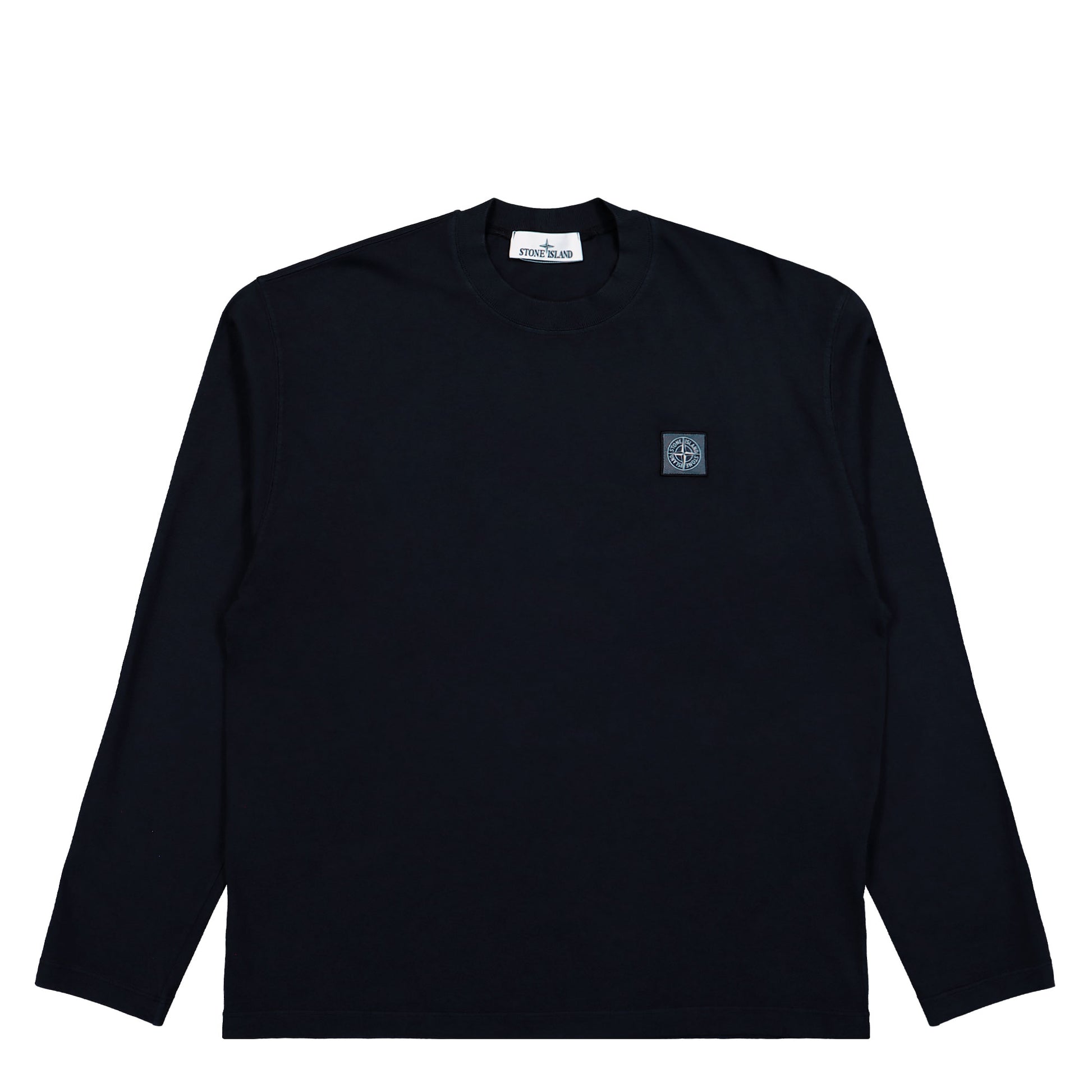 Stone Island Tonal Compass Patch Longsleeve T-Shirt Navy Blue Longsleeves L2S152100007-S0500 V0020 Detail View 1 | GATE