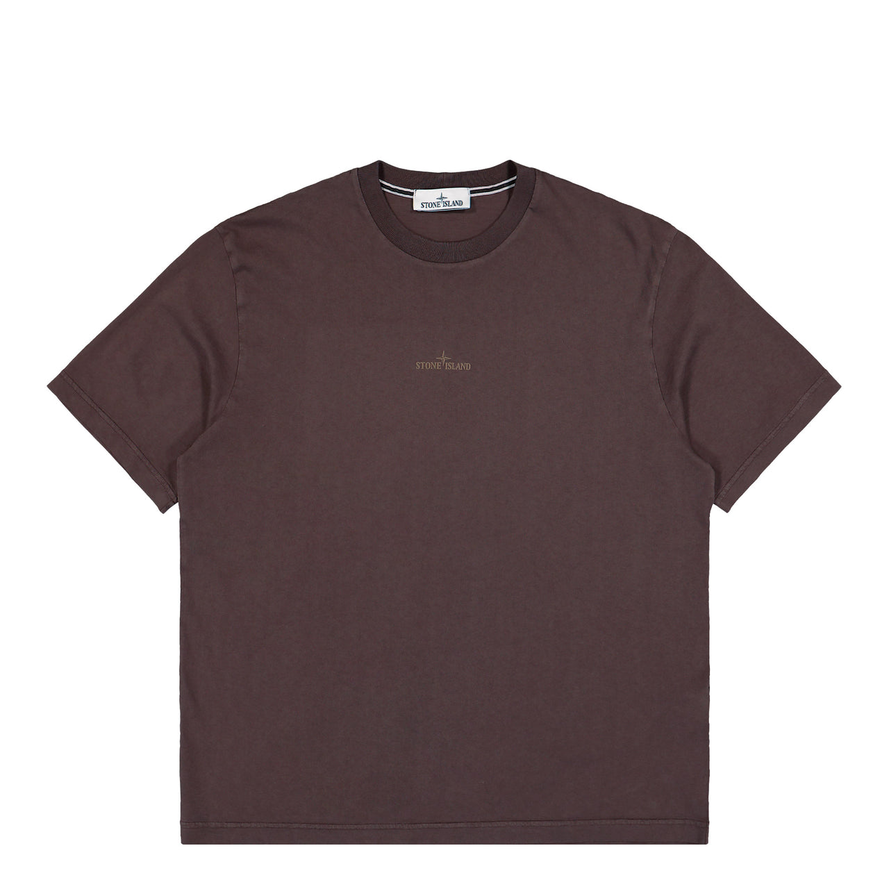 Stone Island Compass Back Print SS T-Shirt Dark Burgundy T-Shirts L2S152100001-S0E19 V0011 Detail View 1 | GATE
